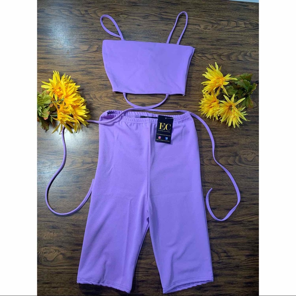 Strappy Lilac Crop Top (TOP ONLY)